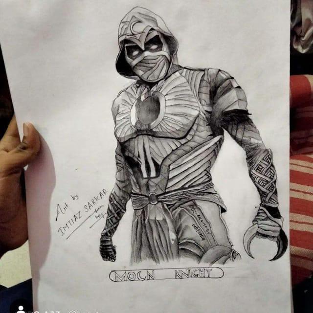 Pencil drawing of a pirate character